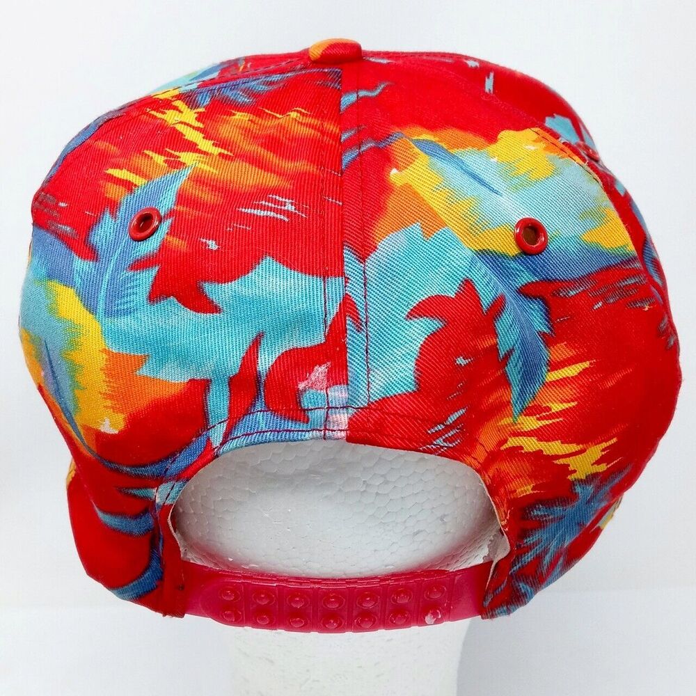 Vintage San Diego Hawaiian Print Summer Tropical Floral Rope Snapback Hat Cap - Picture 5 of 9
